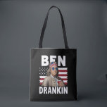 Bolsa Tote Ben Drankin Beer 4 de julho Vintage Flag Funny<br><div class="desc">Ben Drankin Beer 4 de julho Vintage Flag Funny</div>