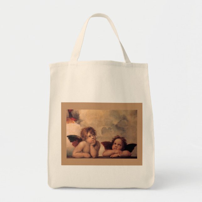 Bolsa Tote Bênção da fé de Raphael da fé do anjo bonito (Frente)