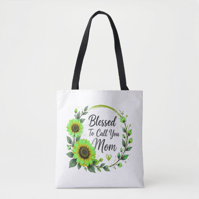 Bolsa Tote Bendita por ter você como mãe (Frente)