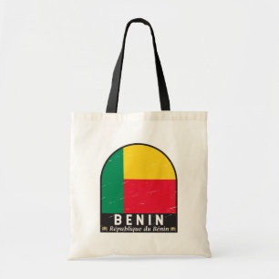 Bolsa Tote Benin Flag Emblem Distress Vintage