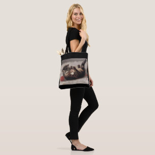 Bolsa Tote Berço de Gato, Gatinho Brincando com Linha como Br
