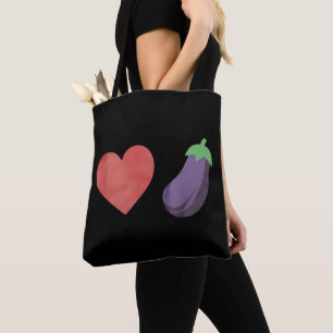 Bolsa Tote Berinjela Engraçada Orgulho Gay LGBTQ