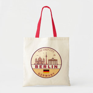 Bolsa Tote Berlim Alemanha Cidade Skyline Emblem