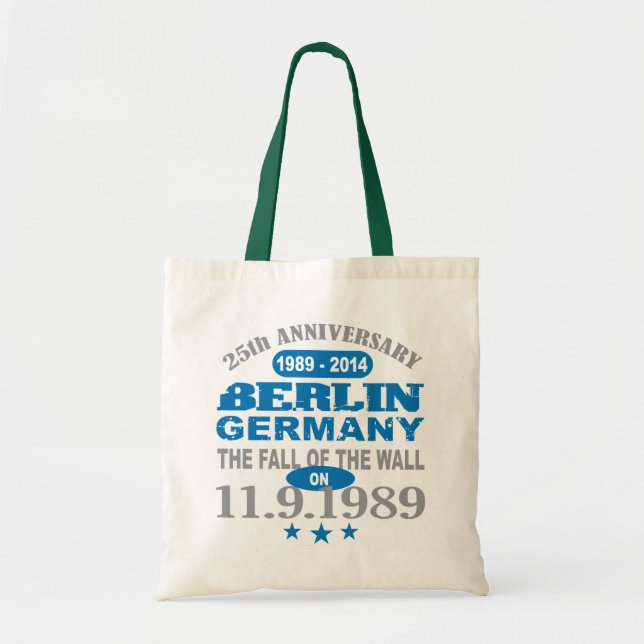 Bolsa Tote Berlim Muro Alemanha Aniversário de 25 Anos (Frente)