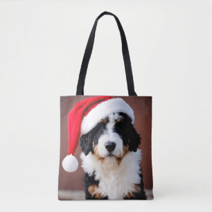 Bolsa Tote Bernedoodle Christmas
