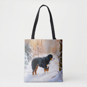 Bolsa Tote Bernese Mountain Deixe-o nevar no Natal