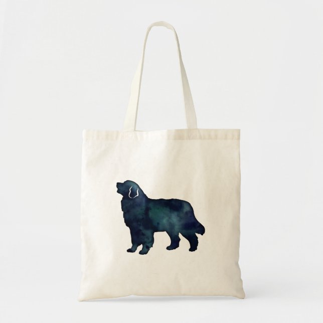 Bolsa Tote Bernese Mountain Dog Black Watercolor (Frente)