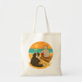 Bolsa Tote Bernese Mountain Dog Sunset Beach Companion