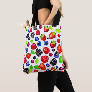 Bolsa Tote Berry Burst: Padrão de Fruta