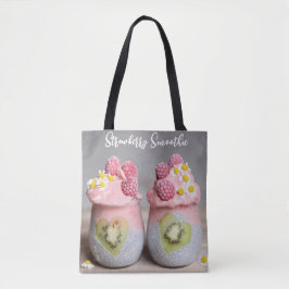 Bolsa Tote Berry Clean Vibes: Detox Smoothie & Chia Pudim