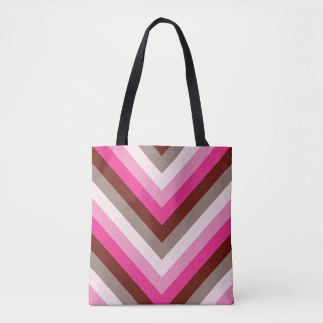 Bolsa Tote Berry Mocha Chevron (Frente)