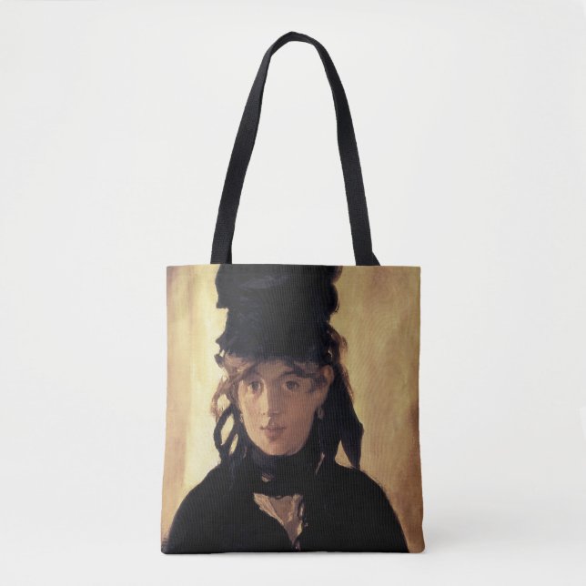 Bolsa Tote Berthe Morisot com Buquê de Violetas (Frente)