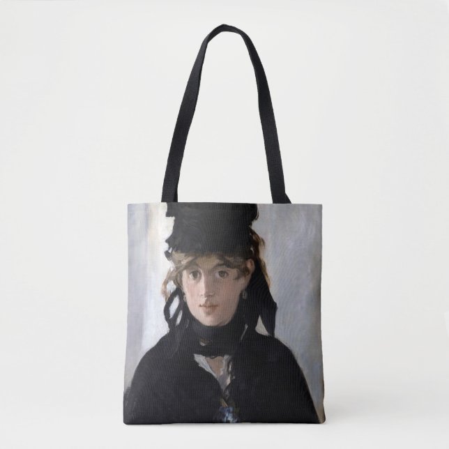 Bolsa Tote Berthe Morisot com Buquê de Violetas, Manet (Frente)
