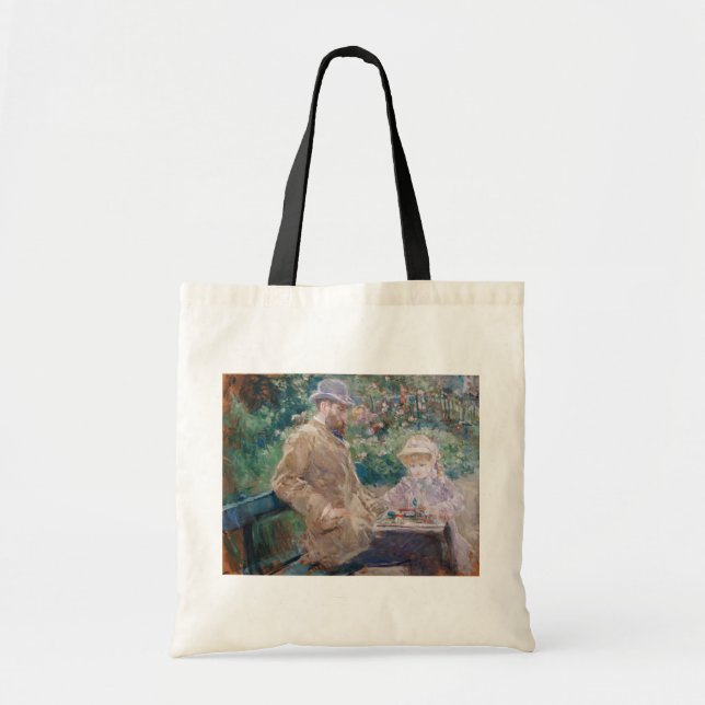 Bolsa Tote Berthe Morisot - Eugene Manet com sua filha (Frente)