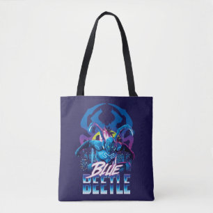 Bolsa Tote Besouro Azul Retrowave City Sunset