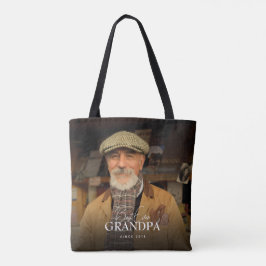 Bolsa Tote Best Ever Grandpa Since 20XX Simple Elegant Photo