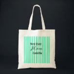 Bolsa Tote Best ever mom green stripped pattern pastel neon<br><div class="desc">design</div>