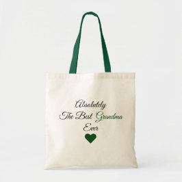 Bolsa Tote Best Grandma Ever Grandmother Green