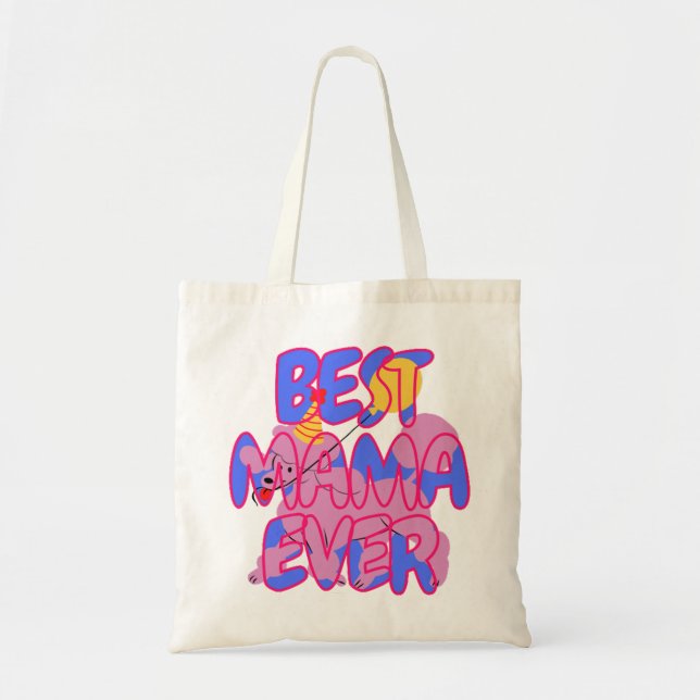 Bolsa Tote Best Poodle Mom ever (Frente)