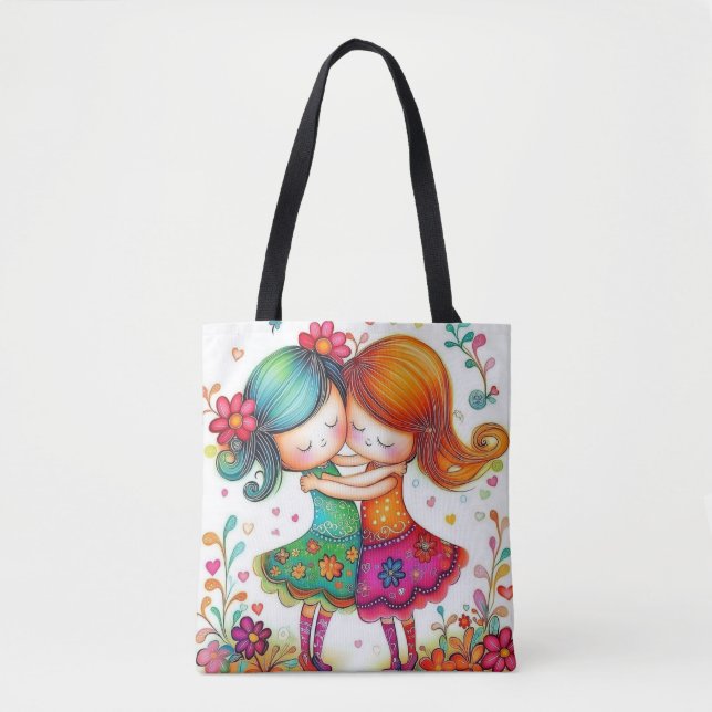 Bolsa Tote Bestas Amiguinhas Lindas (Frente)