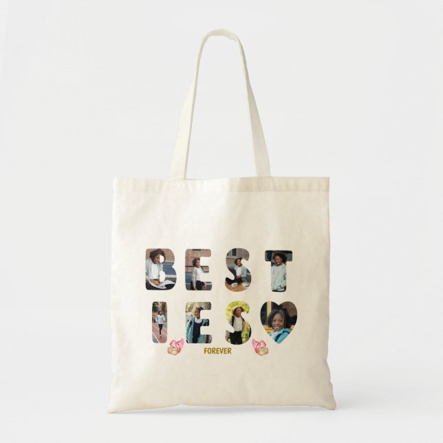 Bolsa Tote Besties Amigos do BFF para sempre 8 Fotografia (Frente)