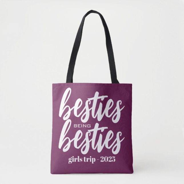 Bolsa Tote Besties sendo Besties Personalizadas (Frente)