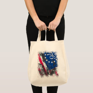 Bolsa Tote Betsy Ross Flag 1776 Patriótico 4 de julho