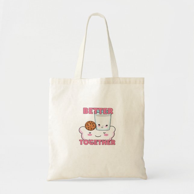 Bolsa Tote Better Together Chocolate Chip Cookie and Milk Pla (Frente)