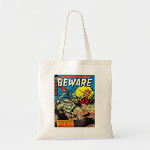 Bolsa Tote Beware Zombies - Vintage Horror Zombie Comic Book
