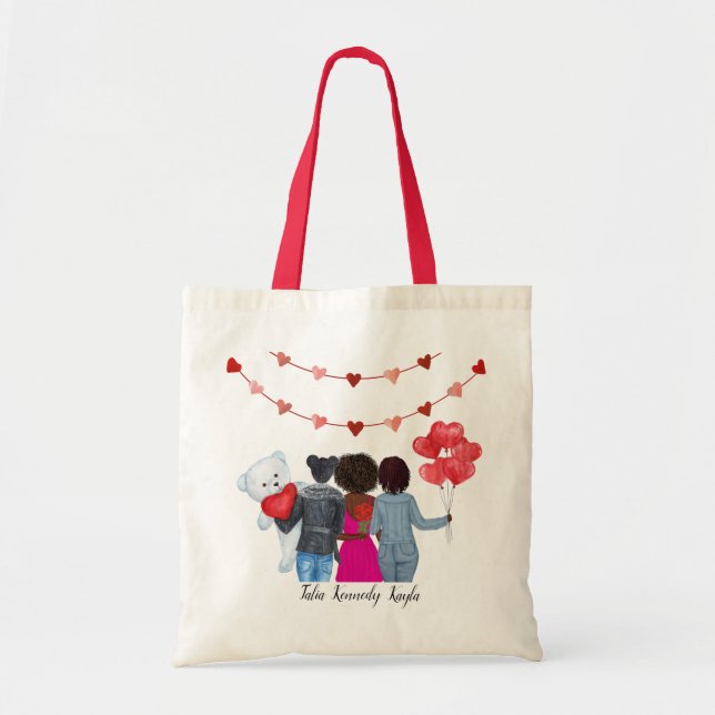 Bolsa Tote BFFs do Dia da Galentina (Frente)