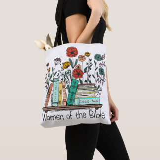 Bolsa Tote Bible, church, Jesus, Flowers, Floral, God