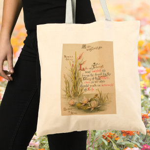 Bolsa Tote Bíblia católica floral católica Páscoa versa