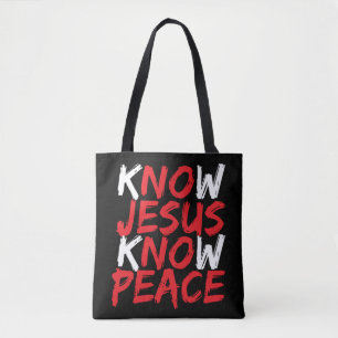 Bolsa Tote Bíblia de Jesus cristão - Escritura Versa Conhece