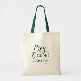 Bolsa Tote Bíblia de oração verde-cristã