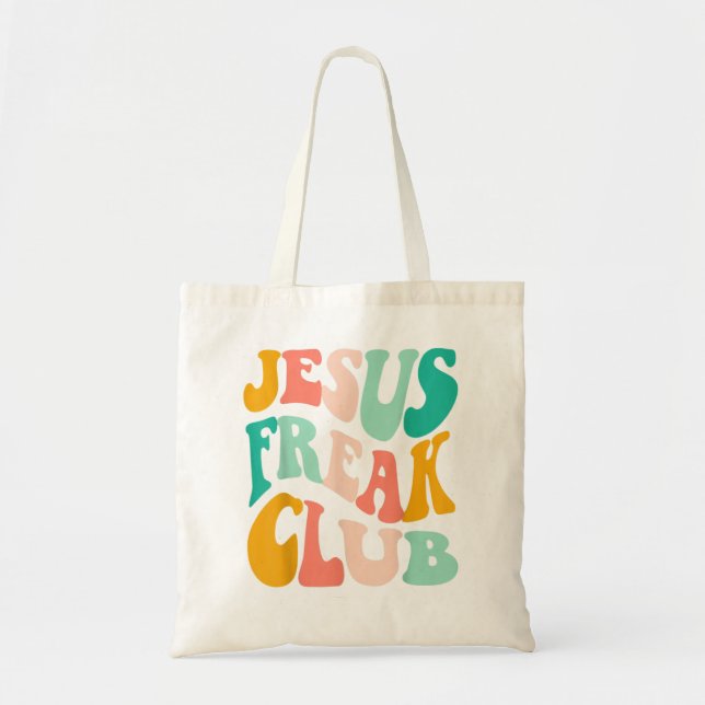 Bolsa Tote Bíblia Do Clube Retro Jesus Freak Verse Jesus-Love (Frente)