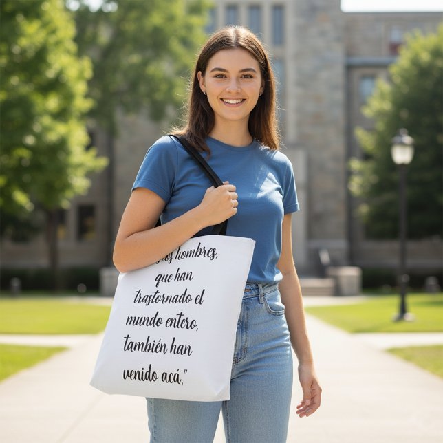 Bolsa Tote Bíblias Espanhola Cristã Versos Atos 17 Hechos 17 (christian bible verse Acts 17 Custom Spanish text, gifts for Christians and pastors)