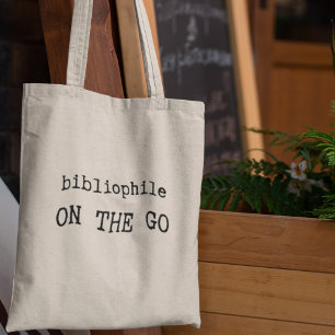 Bolsa Tote Bibliófilo em Movimento Presente para Amante de Li