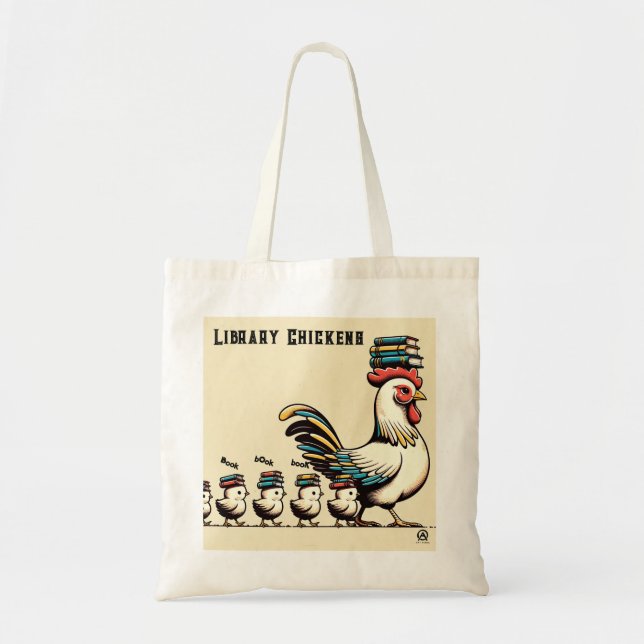 Bolsa Tote Biblioteca Chickens Tote Bag (Frente)