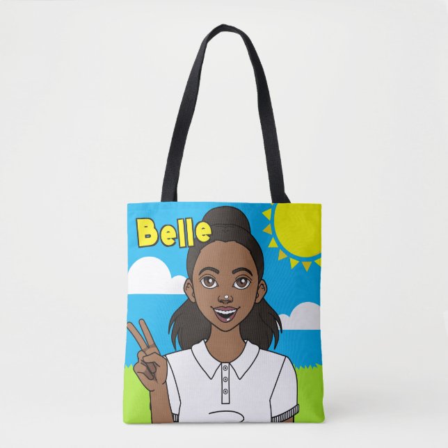 Bolsa Tote Biblioteca de Estudantes da Escola de Cartoons de  (Frente)