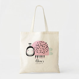 Bolsa Tote Biblioteca de Ladybug Rosa Personalizada