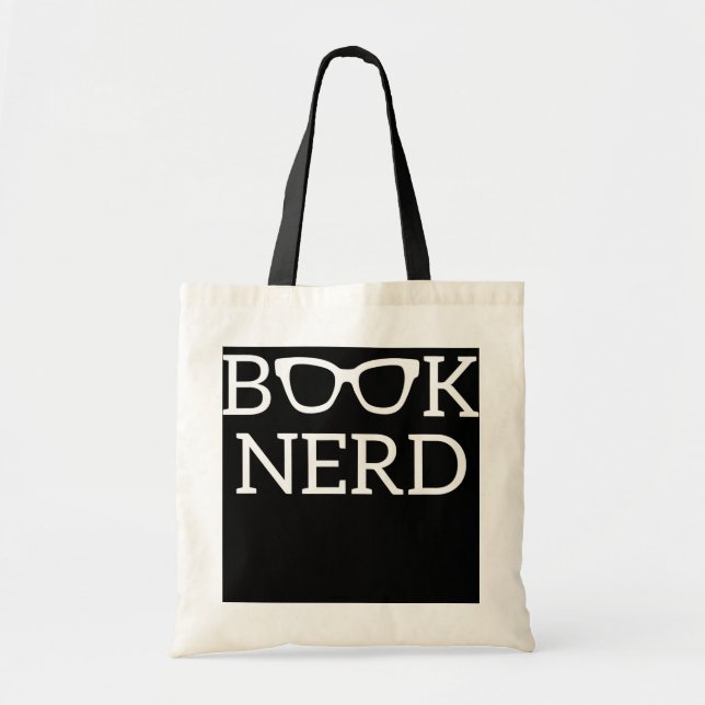 Bolsa Tote Biblioteca de leitores engraçados de Nerd de livro (Frente)