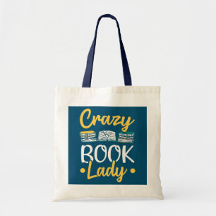 Bolsa Tote Biblioteca de Livros de Leitura do Livro Louco Bib