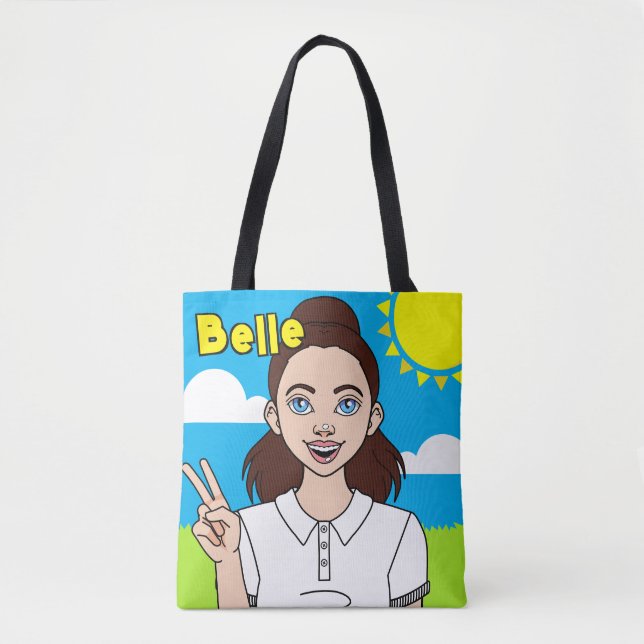 Bolsa Tote Biblioteca de nomes de estudantes da Escola de Car (Frente)