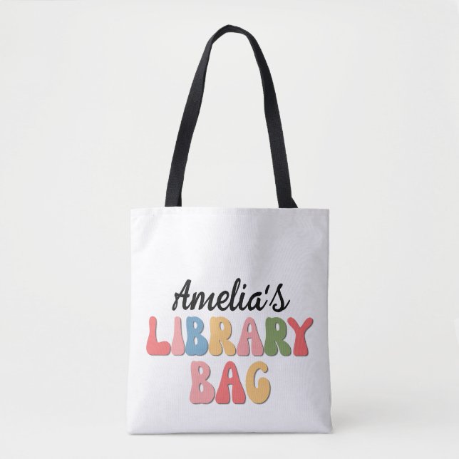 Bolsa Tote Biblioteca Personalizada (Frente)