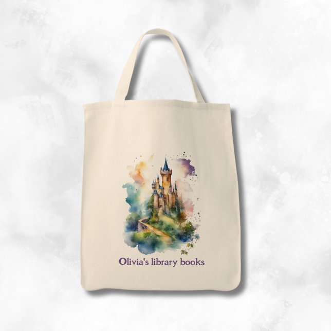 Bolsa Tote Biblioteca Personalizada do Castelo Infantil (Criador carregado)