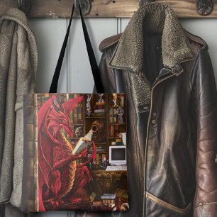 Bolsa Tote Biblioteca Podcast Dragon