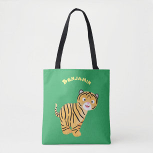 Bolsa Tote Bicho de tigre feliz e bonito