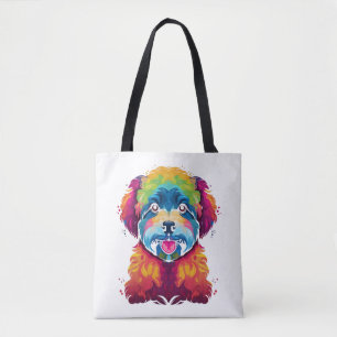 Bolsa Tote Bichon Frise Dog Pop Art
