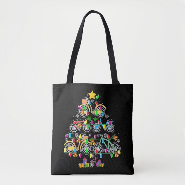 Bolsa Tote Bicicleta Bicicleta Bicicleta de Árvore de Natal E (Frente)