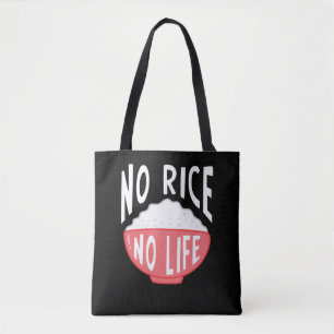 Bolsa Tote Bicicleta de Arroz Asiático Sem Arroz Viciada